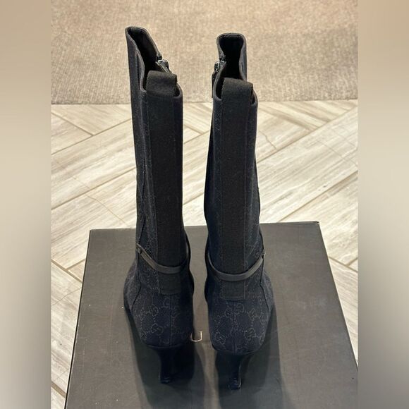 Gucci GG Monogram Kitten Heel Tall Boots – Brown – Size 9 – Style 102716 – Box - Picture 9 of 15